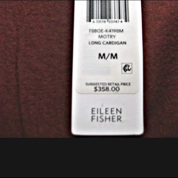 Eileen Fisher 100% Wool Burgundy Cardigan Size S - Picture 7 of 7